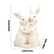 thumbnail image 3 of Estatua de resina de conejo de Pascua | Figura con aspecto de porcelana blanca • Adorno decorativo de mesa de 20 cm • Pintado a mano • Regalo festivo para sala de estar, estantería, oficina y repisa, 3 of 9