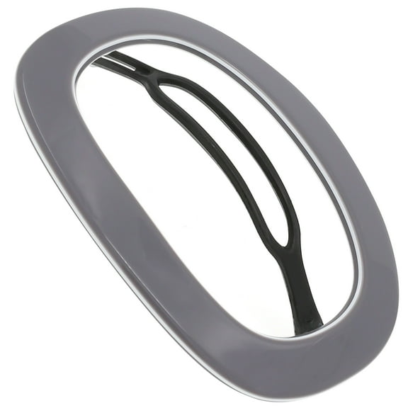 Camila Paris CP3356 French Hair Barrette Clip for Women, Handmade, Gray White, Slide-in Metal-Free Closure, Strong Hold Grip Hair Clips for Girls, No Slip Durable Hair Accessories, Made in France