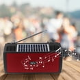 thumbnail image 2 of Usloyux Portable Speaker Clearance Sale, Solar Powered Sound System With Illuminated Fm Radio Outdoor Flashlight Lighting And Sound System Suitable For Car Outdoor Home And Desktop Use, Red, 2 of 6