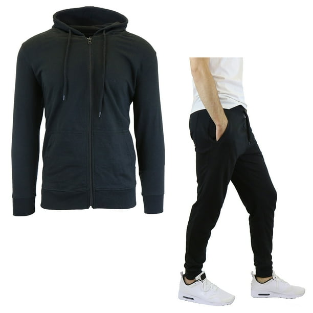 black hoodie and jogger set
