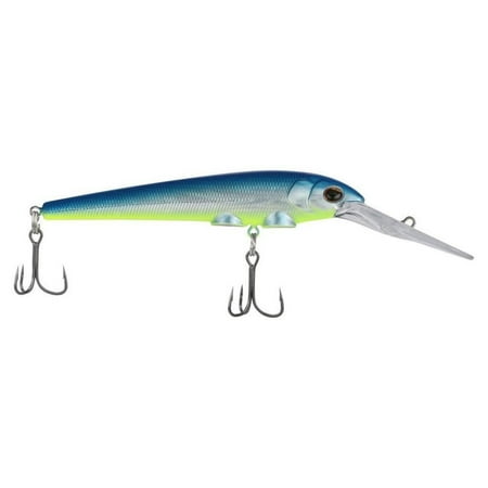 Berkley Deep Hit Stick Fishing Lure Blue Slime 1/3 oz 3.75in Wide Aggressive Tail Action and Beefier Profile Equipped with Sharp Fusion19 Hook