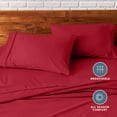 thumbnail image 6 of Bare Home Pillowcase Set - Premium 1800 Collection - Double Brushed - Ultra Soft - King Size, Red, 2 Count, 6 of 8