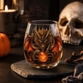 thumbnail image 5 of 3D Mythic Dragon Glass Cup, Fantasy Crystal Orb Whiskey Glass with Sculpted Dragon Design, Unique Drinkware for Whiskey Cocktails Bourbon Home Bar Decor Gift (Green), 5 of 6