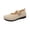Beige, variant on CHWshoes Wide Toe Flats Shoes Women Knit Ballet Flats Mary Jane Dress Flat Wide Width Walking Shoes,Red Size 40