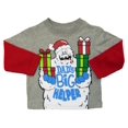 thumbnail image 2 of Infant Toddler Boys Gray Dad's Big Helper Yeti Long Sleeve Christmas T-Shirt 18m, 2 of 2