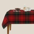 thumbnail image 5 of Checkered Christmas Tablecloth Square 60x60 Inch Red Green Plaid Table Cloth,Stain Resistance Retro Winter Xmas Holiday Table Covers for Kitchen Dining,Small Tablecloth for Party Picnic, 5 of 6