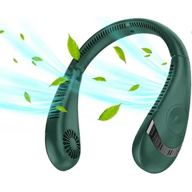 Ventilador de cuello portátil, ventilador manos libres sin aspas, ventilador personal portátil con batería de 5000 mAh, sin aspas, recargable, ventilador de escritorio con alimentación USBScvvd
