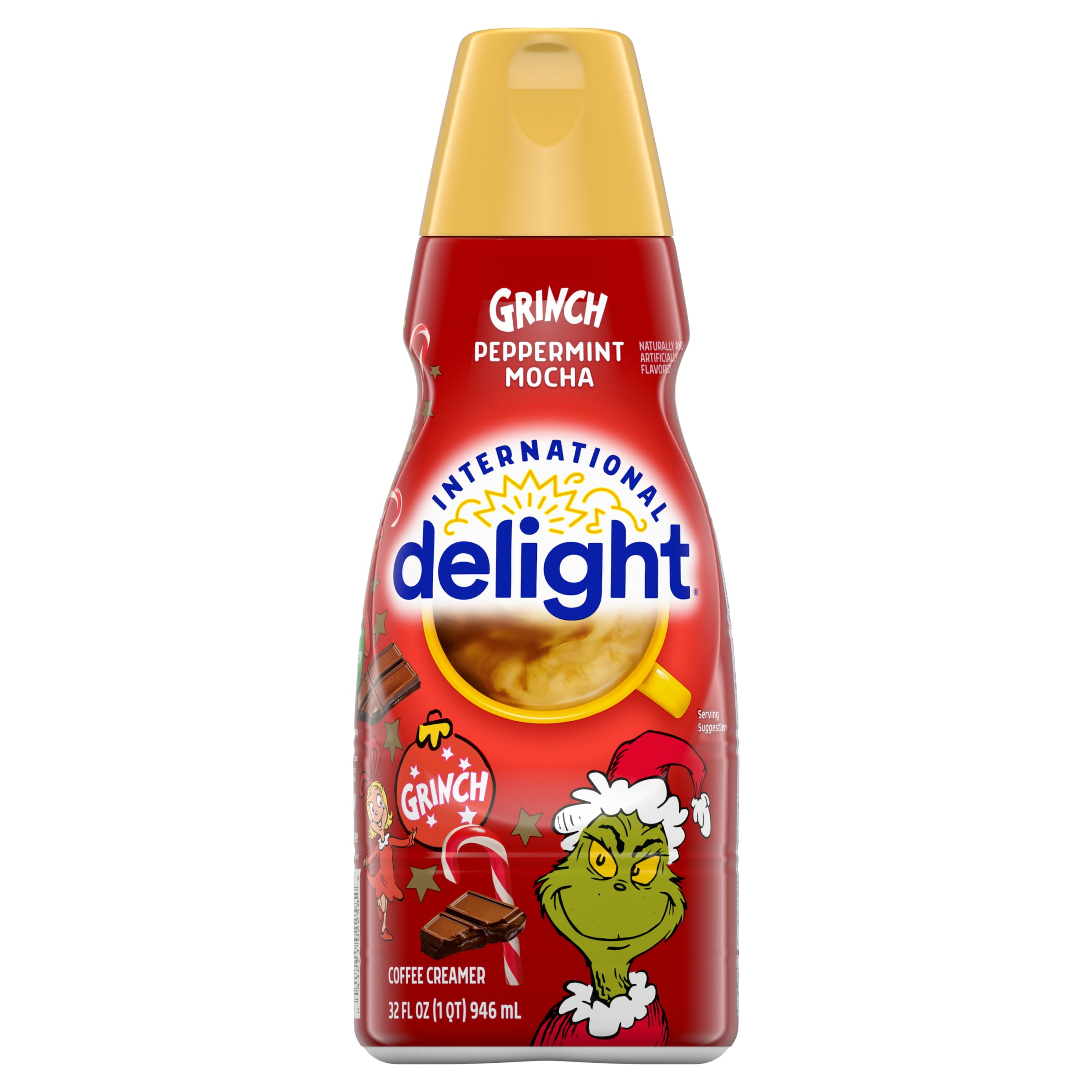 International Delight Grinch Peppermint Mocha Coffee Creamer, 32 oz.