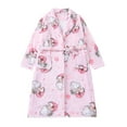 thumbnail image 2 of Qulqfy Womens Robe Soft Flannel Pink Plush Belted Shawl Collar Christmas Sleepwear Womens Pajamas L, 2 of 9