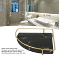 thumbnail image 4 of Bathroom Organiser Tray, Bathroom Storage Tray Light Luxury Decorative Golden Texture Corner Bathroom Tray Triangular Bathroom Organizer for  Towel Paper Napkins Jewel, 4 of 8
