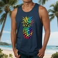 thumbnail image 2 of Casual Tops de Verano de la Moda de los Hombres sin Mangas Impreso Cuello Redondo, Camisa Ligera Y Cómoda para Diario, 2 of 5