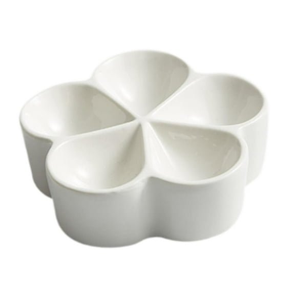 Tongina Ceramic Dried Fruit Tray Candy and Nut Serving Platters Dips Serving Divided Plates Snack Serving Plate Dishes for Dessert Home , 5.5 inch