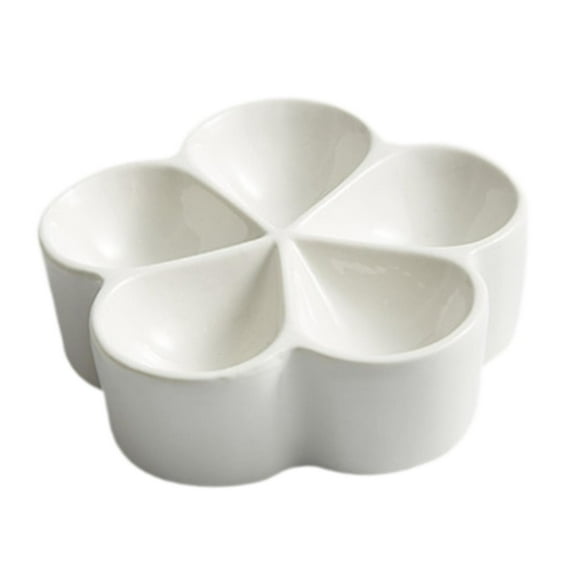 Luzkey Ceramic Dried Fruit Tray Candy and Nut Serving Platters Dips Serving Divided Plates Snack Serving Plate Dishes for Dessert Home , 5.5 inch