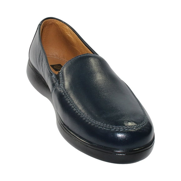 MOCASIN CASUAL LEON MUJER MARINO BORREGO 6009 LEON  6009p