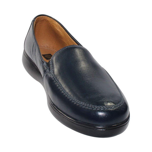 MOCASIN CASUAL LEON MUJER MARINO BORREGO 6009 LEON 6009p