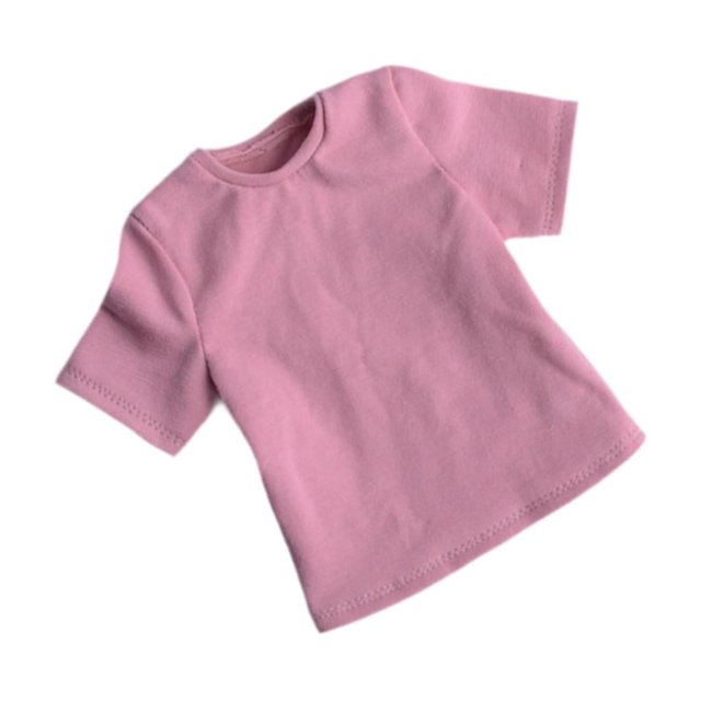 Camiseta masculina en miniatura a escala 1:6, ropa informal y pequeña para hombre de 12 pulgadas Rosa