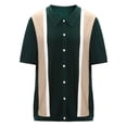 thumbnail image 3 of Nnhblu Men Polyester Short Sleeve Turndown collar Button Mens Tshirts Graphic Green M, 3 of 8
