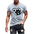 thumbnail image 1 of SDNall Hauts à Manches Longues Homme Col Rond Imprimé T-Shirt Manches Longues, 1 of 5