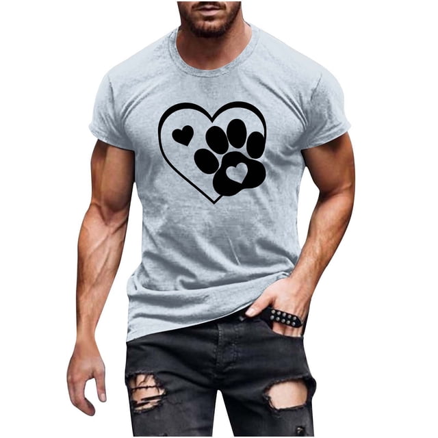 Haut à Manches Longues Funicet, Hauts à Manches Longues, T-Shirt pour Homme à Manches Longues à Col Rond Assorti de Couleurs Imprimé Fallow