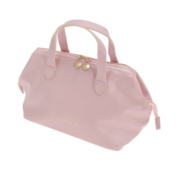 Neceser de Maquillaje Unique Bargains de Gran Capacidad, Neceser Cosmético de Viaje para Mujeres, Neceser Impermeable y Duradero con Múltiples Compartimentos Rosa