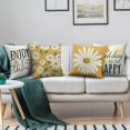 thumbnail image 2 of Spring Pillow Covers 18x18 Set of 4 Daisy Home Sweet Home Yellow Throw Pillows Decorative Pillow Cases Summer Seasonal Farmhouse Decorations for Home Sofa Couch, 2 of 6