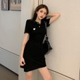 thumbnail image 2 of Femmes d'Été Chemise Robe Dame Mi-Longue Chemise à Manches Courtes Robes Slim, 2 of 3