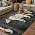 thumbnail image 2 of Fsddascl Vintage White Brown Bear Outdoor Rug for Patio/Deck/Porch, Non-Slip Large Area Rug 4 x 6 Ft, Retro Country Rustic Wood Grain Indoor Outdoor Rugs Washable Area Rugs, Camping Rug Carpet, 2 of 5