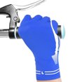thumbnail image 2 of Guantes de ciclismo unisex de medio dedo de tela transpirable de alta elasticidad para exteriores (azul XL), 2 of 10