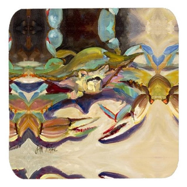 Crab Tailfin Crab Foam Coasters, Set Of 4