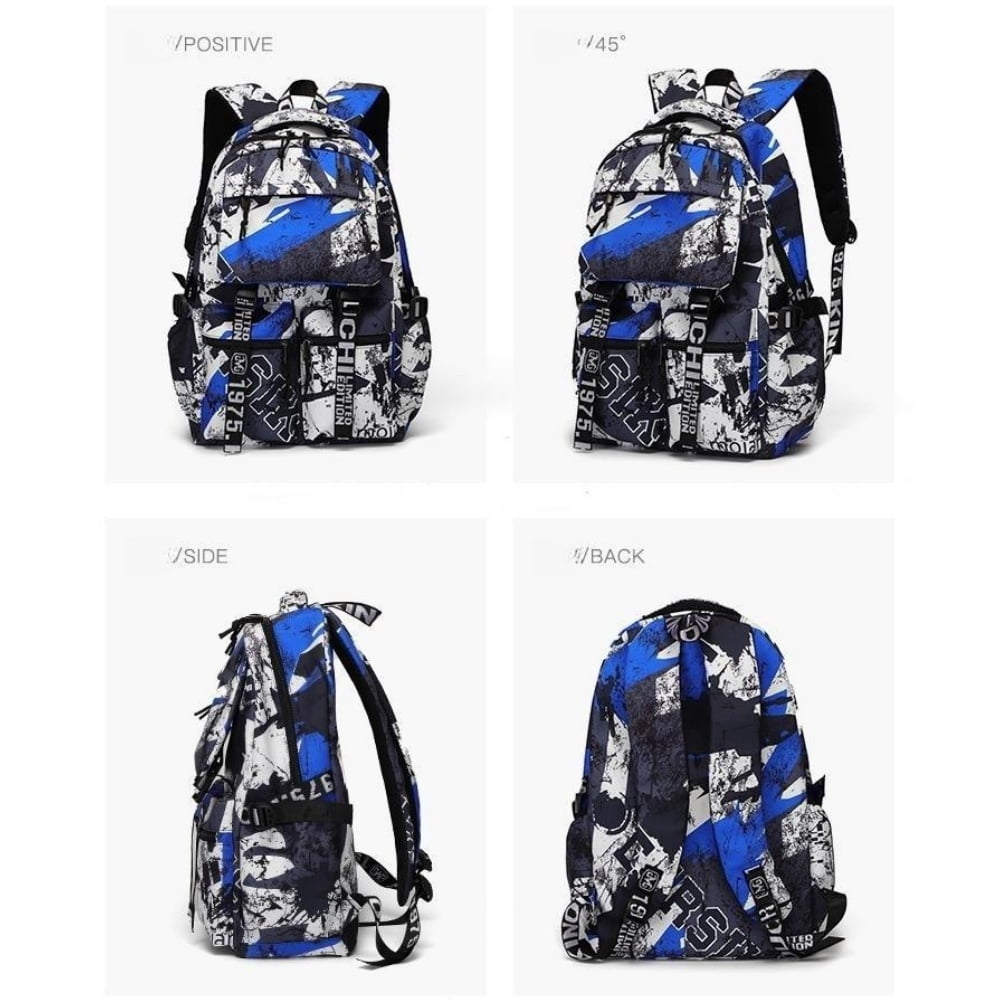 Tyethy School Backpack School Bag for Boys Girls, Lightweight College Bookbag with Laptop Compartmen for Men Women, Black