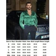 thumbnail image 5 of Mens Silk Shirts Long Sleeve-Luxury Shiny Silk Satin Party Dress Shirt Button Up Casual Muscle Fit for Men(Olive Green,S), 5 of 5