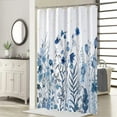 thumbnail image 2 of Blue-Green Leaves Shower Curtain, 2 of 6