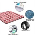 thumbnail image 5 of Valentine''s Day Fitted Tablecloth Square, Red Heart Sweet Love Elastic Edge Decor Table Clothes Waterproof Wrinkle Resistant Polyester Table Cover for Garden Patio Picnic Use, Fits 36" x 36" Table, 5 of 6