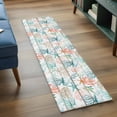 thumbnail image 3 of Runner Rugs 2x6 Ft, Teal Red Jellyfish Coastal Non Slip Area Rugs for Kitchen Bedroom Entryway, Vintage Beach Coral Starfish Nautical Washable Carpet Runner Rug Floor Mats for Bedroom Home Decor, 3 of 8