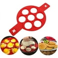 thumbnail image 2 of Nonstick Egg Ring Silicone Pancake Mold, Reusable Pancake Maker, Hard Boiled Egg Mold, 2 of 5