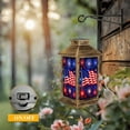 thumbnail image 6 of Solar Lantern Flag Fireworks Stars Red White Blue Colors Garden Hanging Lantern Waterproof Solar Powered Lighting Outdoor Lamp for Deck Yard Camping Patio Decor, 6 of 7