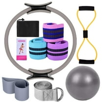 Yoga Set for Women Pilates Magic Ring Booty Resistance Bands 25cm Figure Glute Workout Strength Equipment Home Gym Flexibility Toning Exercise Accessories