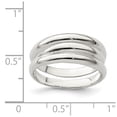 thumbnail image 3 of 925 Sterling Silver Solid Fancy Ribbed Ring Size 6 - 5.5 Grams -  Jewelry Gift for Mom, 3 of 5