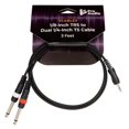 thumbnail image 1 of Cable FocuProAudio FPA-Y CABLE3 Stereo Breakout TRS dual a 1/4 pulgadas TS de 3,5 mm (3 pies), 1 of 4