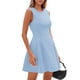 thumbnail image 4 of Vestido PRETTYGARDEN línea A sin mangas azul claro talla M, 4 of 8