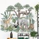 thumbnail image 2 of Etiqueta de la pared de animales africanos - Etiqueta de la pared de la selva gigante -74 * 65 cm, 2 of 4