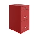 thumbnail image 3 of Home Square Set of 2 3 Drawer Metal Organizer File Cabinet Red, 3 of 6
