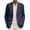 Navy, variant on Mrmaere Turn Down Collar Linen Casual Blazer Men Turn Down Collar Button Closure Lightweight Summer Jacket Army Green L
