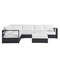 thumbnail image 4 of Modway Tahoe Aluminum Outdoor 5-Piece Sectional Sofa Set in Gray White, 4 of 10