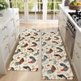 thumbnail image 4 of Kitchen Rugs Sets Of 2,Beige Chicken Floral Pattern Anti Fatigue Kitchen Mat Rugs Non Slip Washable,Decorative Kitchen Floor Mats for Kitchen,Sink,Laundry,17"X47", 4 of 5