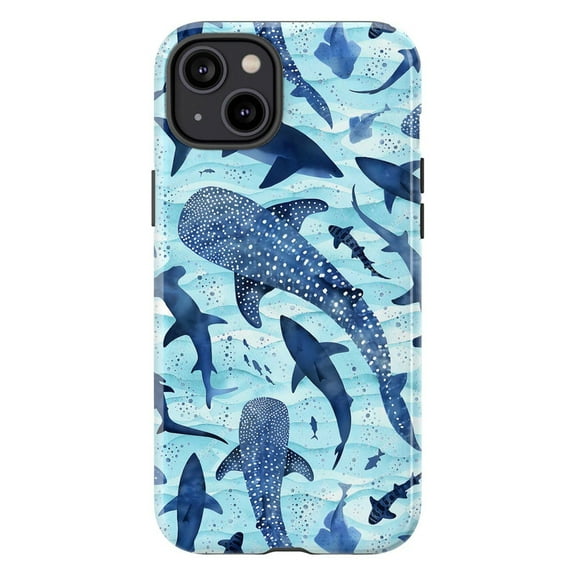 Verdora Whale Shark Ocean iPhone Case – Blue Sea Animal Phone Cover, Cute Marine Life Design, Protective Case for iPhone, Slim Fit