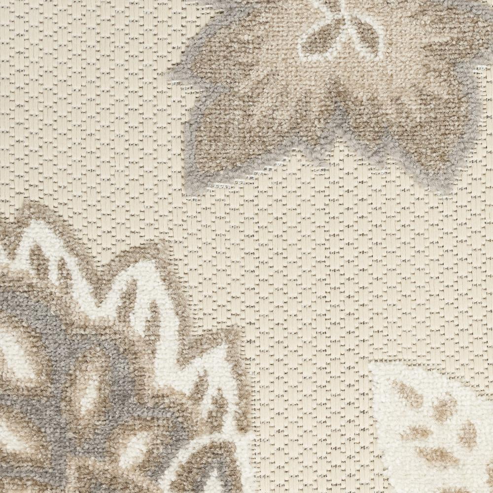 Nourison Aloha Indoor/Outdoor Beige 6' x 9' Area Rug, (6x9)
