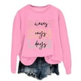thumbnail image 3 of Boat Waves Sun Rays Lake Days Sweatshirts for Women Long Sleeve Crewneck Graphic Sweatshirt Pullover Tops, 3 of 5
