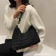 thumbnail image 2 of Bolso Hombro para Mujer Lona Plisada Bubble Cloud Underarm Bag Casual Tote (Negro), 2 of 9