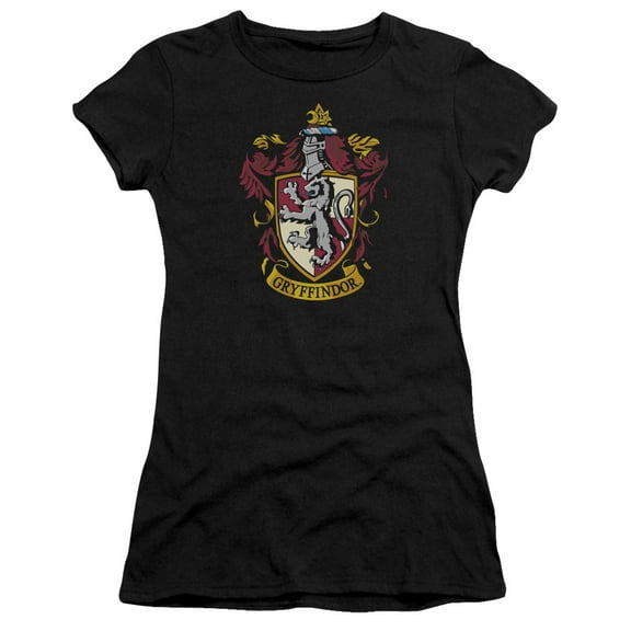 Harry Potter Gryffindor Crest S/S Junior Women's T-Shirt Sheer Black